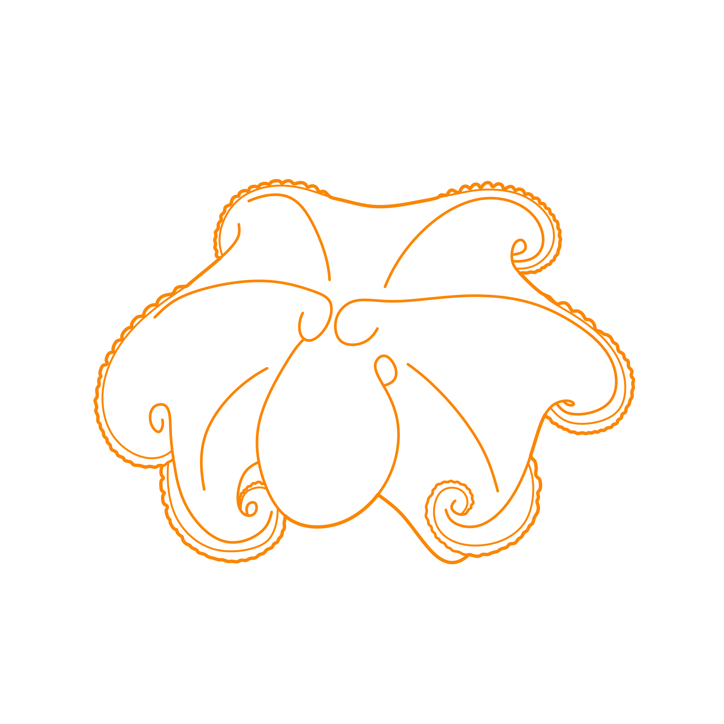 Animals Cephalopods Caribbean Reef Octopus Line Art Svg Vector Free Vectors